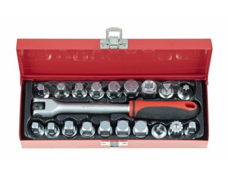 JQ.KOMPLET KLUCZY DO KORKÓW OLEJU 3/8" 20el.