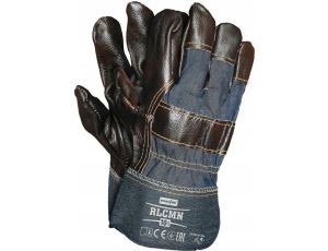 RĘKAWICE ROBOCZE SKÓRZANE ROZ-10 WZMACNIANE SKÓRĄ BYDLĘCĄ