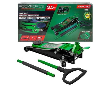 ROCKFORCE DŹWIGNIK "ŻABA" 3,5T  80 - 495mm /NISKI PROFIL