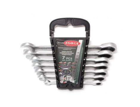 ROCKFORCE KLUCZ PŁASKO-O.GRZ/KPL  7szt. 8-19mm