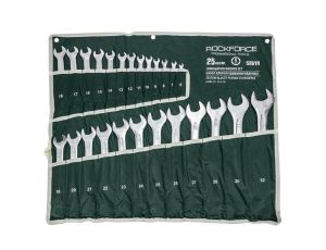 ROCKFORCE KLUCZ PŁASKO-OCZKOWY kpl.25el. (6-32mm) -6kąt.