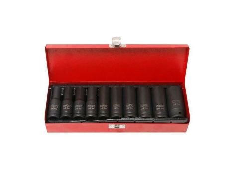 ROCKFORCE NASADKI UDAROWE DŁUGIE 10szt.1/2" 10-24mm /WALIZKA