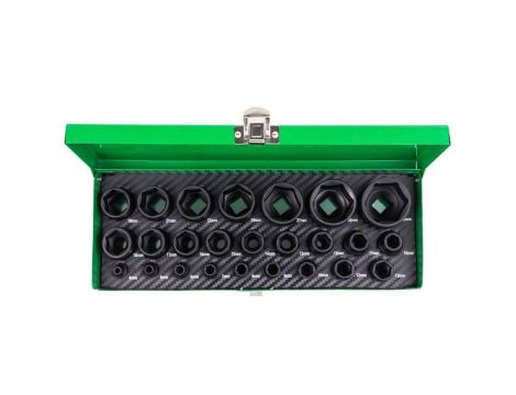 ROCKFORCE NASADKI UDAROWE kpl. 25el.1/2" 1/4"  6-KĄT. (4-32mm)