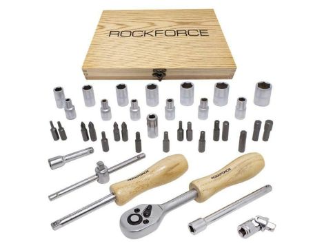 ROCKFORCE ZESTAW KLUCZY     1/4" 38el.