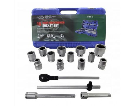 ROCKFORCE ZESTAW KLUCZY  16el. 3/4"