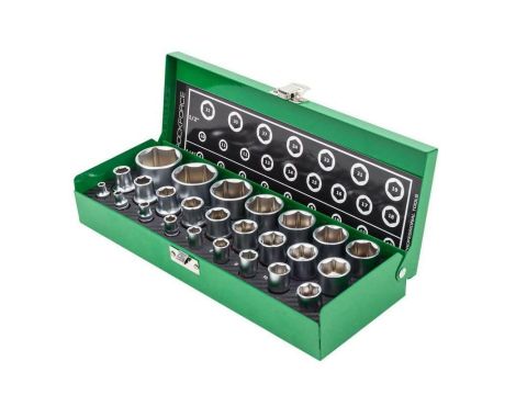 ROCKFORCE ZESTAW KLUCZY  25el. 1/2" 1/4"  4-32mm  RF-50121G