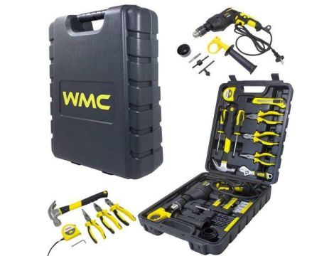 ZESTAW NARZĘDZIOWY 59el. Z WIERTARKĄ /WMC