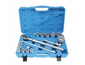 SATRA KOMPLET KLUCZY NASADOWYCH 6-KT Z GRZECHOTKĄ TELESKOPOWĄ 3/4” 16 EL