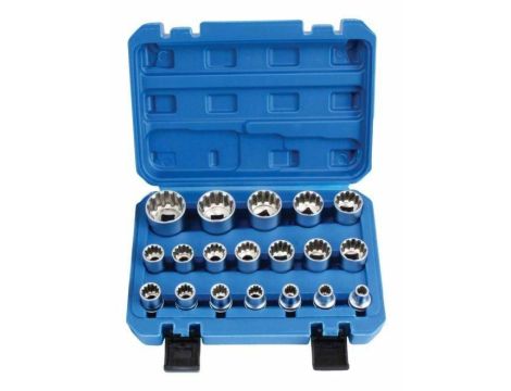 SATRA ZESTAW NASADEK 12-KĄT. VARIO-PLUS 1/2" 19szt.