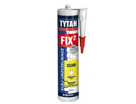 TYTAN KLEJ MONTAŻOWY BEZBARWNY FIX2 CLEAR 290ml PROFESSIONAL