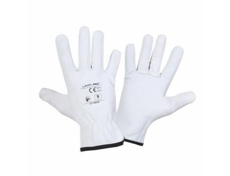 RĘKAWICE ROBOCZE SKÓRZANE SZARE ROZ.10WYKONANE Z KOZIEJ SKÓRY