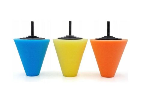 GĄBKI STOŻKOWE 3szt. SILVER...