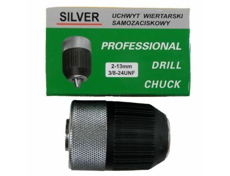 GŁÓWKA WIERTARKI 13mm 3/8 SAMOZAC./SILVER