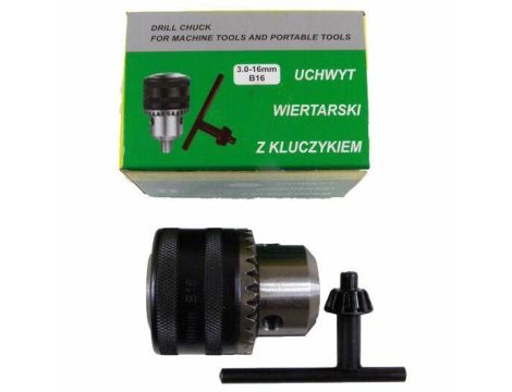 GŁÓWKA WIERTARKI 16mm B16 KLUCZYK /SILVER