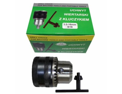 GŁÓWKA WIERTARKI 16mm B18 KLUCZYK /SILVER ...