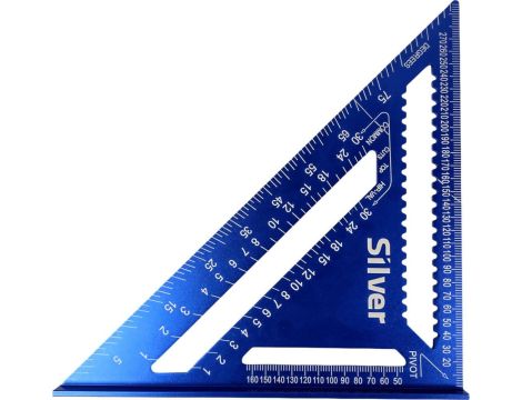 KĄTOWNIK STOLARSKI ALUMINIOWY PRZYMIAR  12" METRYCZNY /SILVER