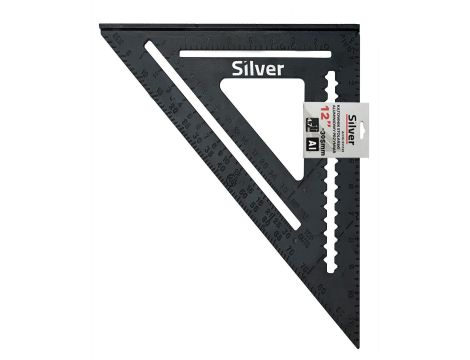 KĄTOWNIK STOLARSKI ALUMINIOWY PRZYMIAR 12" /SILVER