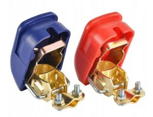 KLEMY AKUMULATOROWE 2szt SILVER