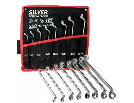 KLUCZ OCZKOWY -ODGIĘTY  8szt. /SILVER PŁACHTA