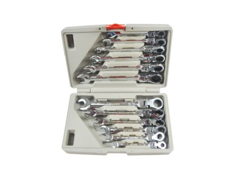 KLUCZ PŁASKO-O.GRZ/PRZEG.KPL.12szt.8-19 SILVER-WALIZKA