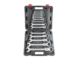 KLUCZ PŁASKO-O.GRZ/PRZEG.KPL.13szt.--32 SILVER-WALIZKA