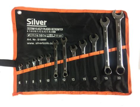 KLUCZ PŁASKO-OCZKOWY    12szt. /SILVER 6/7/8/9/10/11/12/13/15/17/19/22mm....