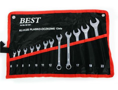 KLUCZ PŁASKO-OCZKOWY    12szt. /SILVER 6-22mm...