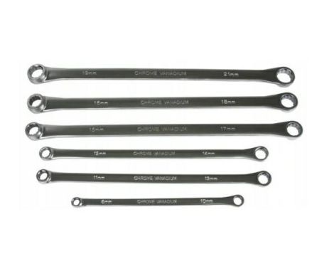 KLUCZE OCZKOWE PROSTE DŁUGIE DO NAPINACZY 6szt 8-21mm SILVER