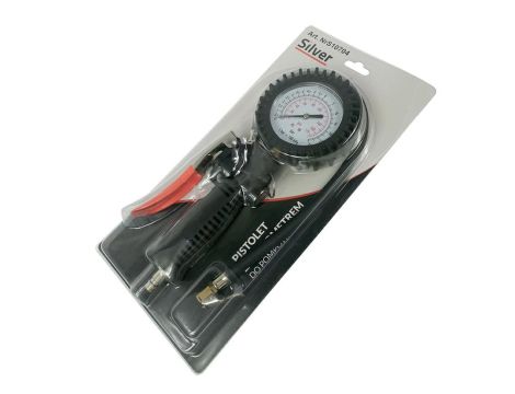 MANOMETR PISTOLET. 0-12 bar /SILVER