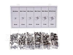 NITONAKRĘTKI M3-M10 150szt. MIX /SILVER ALUMINIOWE