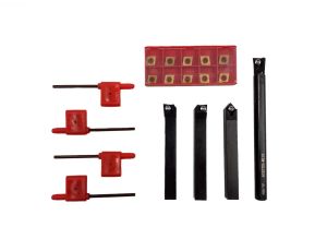 NOŻE TOKARSKIE SKŁADANE Z WYMIENNĄ PŁYTKĄ 12mm 18szt./SILVER