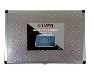 NOŻE TOKARSKIE W WALIZCE 16x16mm /11szt. WALIZKA /SILVER