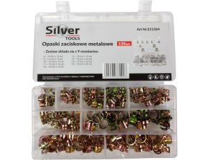 OBEJMY OPASKI METALOWE 135szt. SILVER