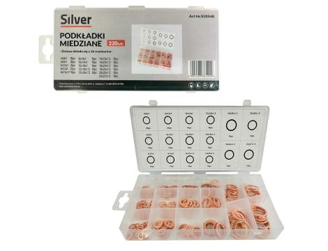 PODKŁADKI MIEDZIANE 220 szt. /SILVER