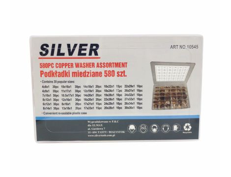 PODKŁADKI MIEDZIANE 580 szt. /SILVER - 2
