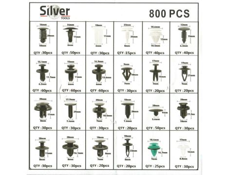 SPINKI KOŁKI DO TAPICERKI 800szt SILVER - 2