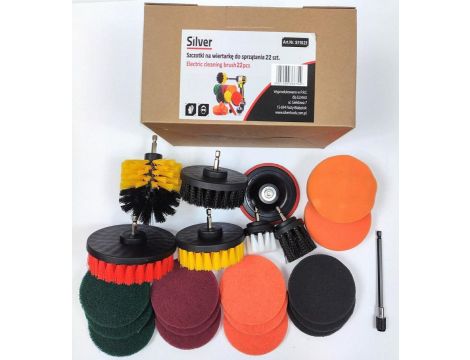 SZCZOTKI DO CZYSZCZENIA NA WKRĘTARKĘ 22el /SILVER