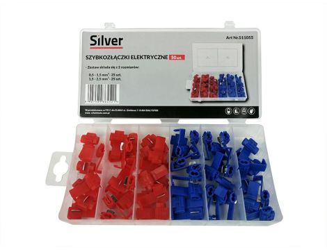 SZYBKOZŁĄCZA ELEKTRYCZNE 0,5-2,5 50szt. /SILVER........