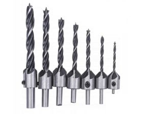 WIERTŁA DO DREWNA Z POGŁĘBIACZEM 3-10mm 7szt. /SILVER