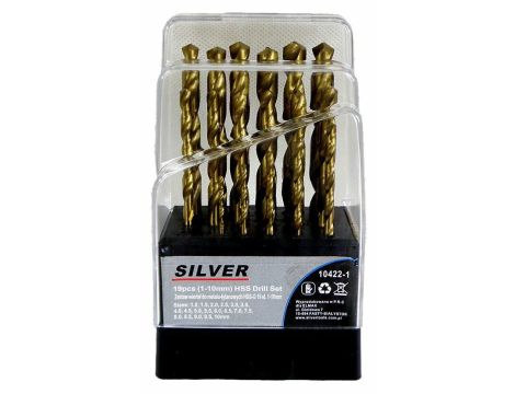 WIERTŁO METAL TYTAN KPL.19szt. /SILVER