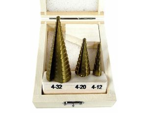 WIERTŁO STOPNIOWE KPL.3szt. /4-32mm