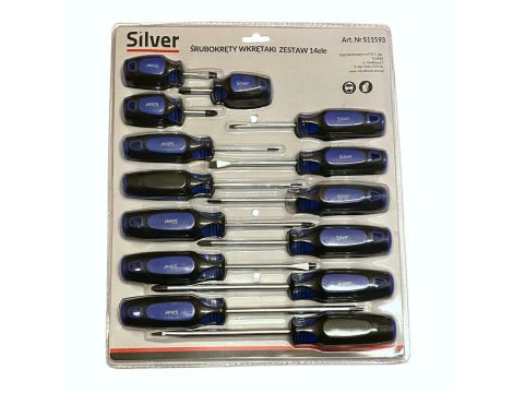 WKRĘTAKI  14szt. /SILVER...