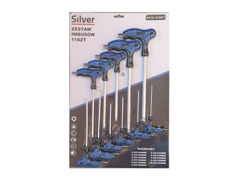 WKRĘTAKI 11szt. TYP T HEX  2-10mm /SILVER