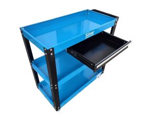 WÓZEK WARSZTATOWY 3 PÓŁKI+ SZUFLADA SILVER