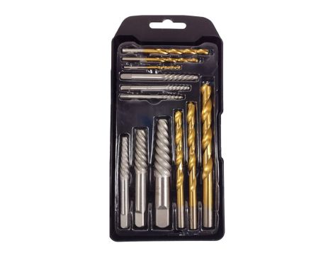 WYKRĘTAKI DO ZERWANYCH ŚRUB+ WIERTŁA  SILVER