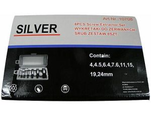 WYKRĘTAKI KPL 8cz./SILVER