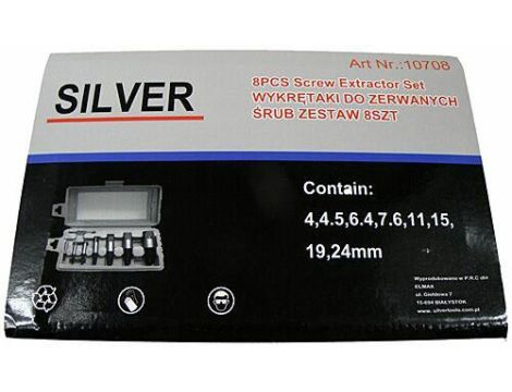 WYKRĘTAKI KPL 8cz./SILVER