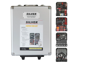 ZESTAW KLUCZY  419el./WALIZKA NA KÓŁKACH /SILVER