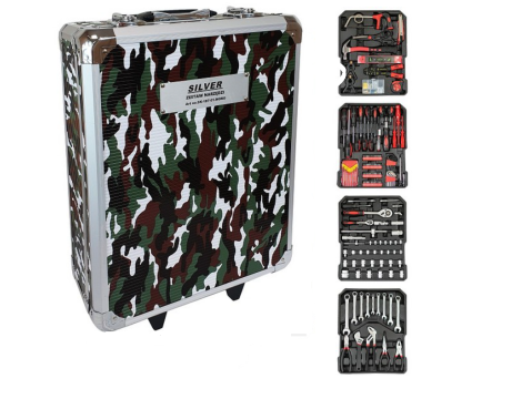 ZESTAW KLUCZY  419el./WALIZKA NA KÓŁKACH MORO /SILVER