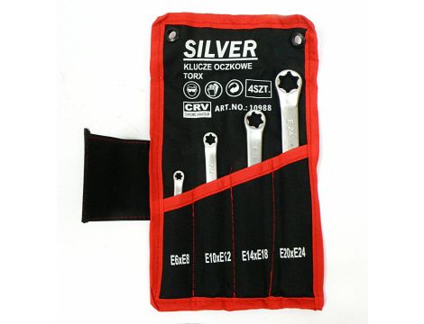 ZESTAW KLUCZY OCZKOWYCH TORX 4szt. /SILVER - 2